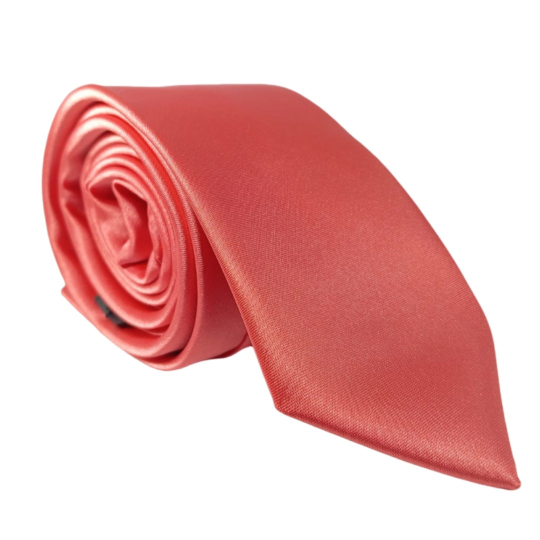 Gravata Tradicional Lisa Coral