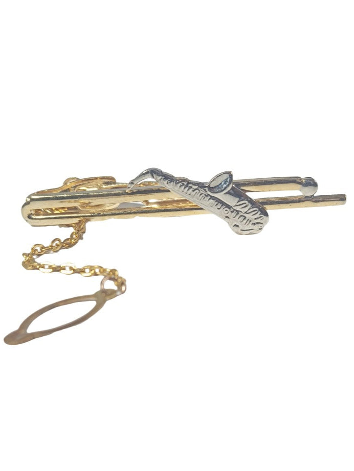 Prendedor de Gravatas Saxofone