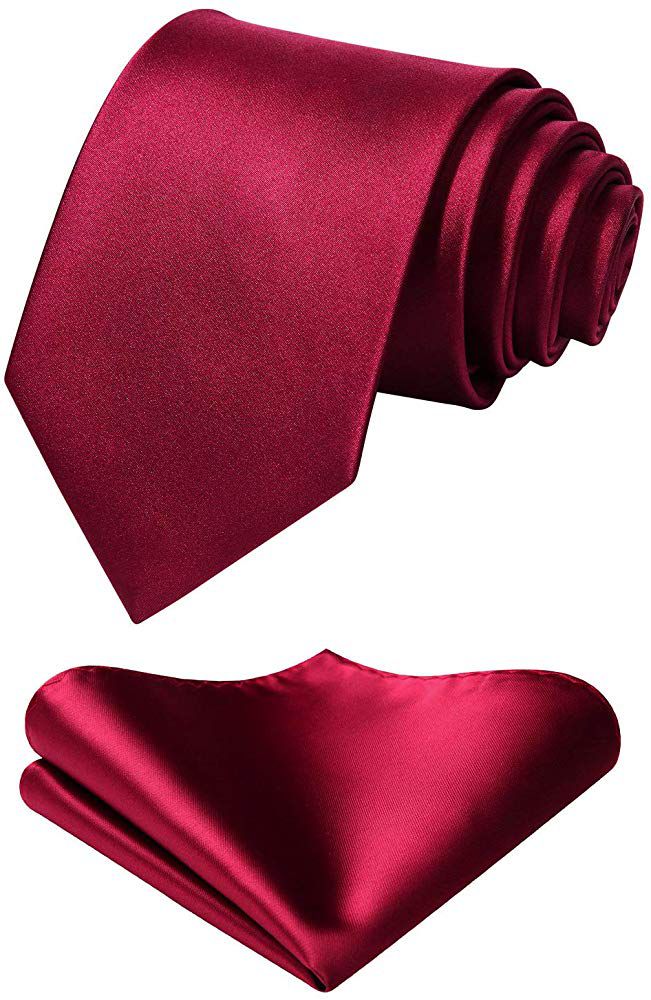 Gravata Tradicional e Lenço Marsala