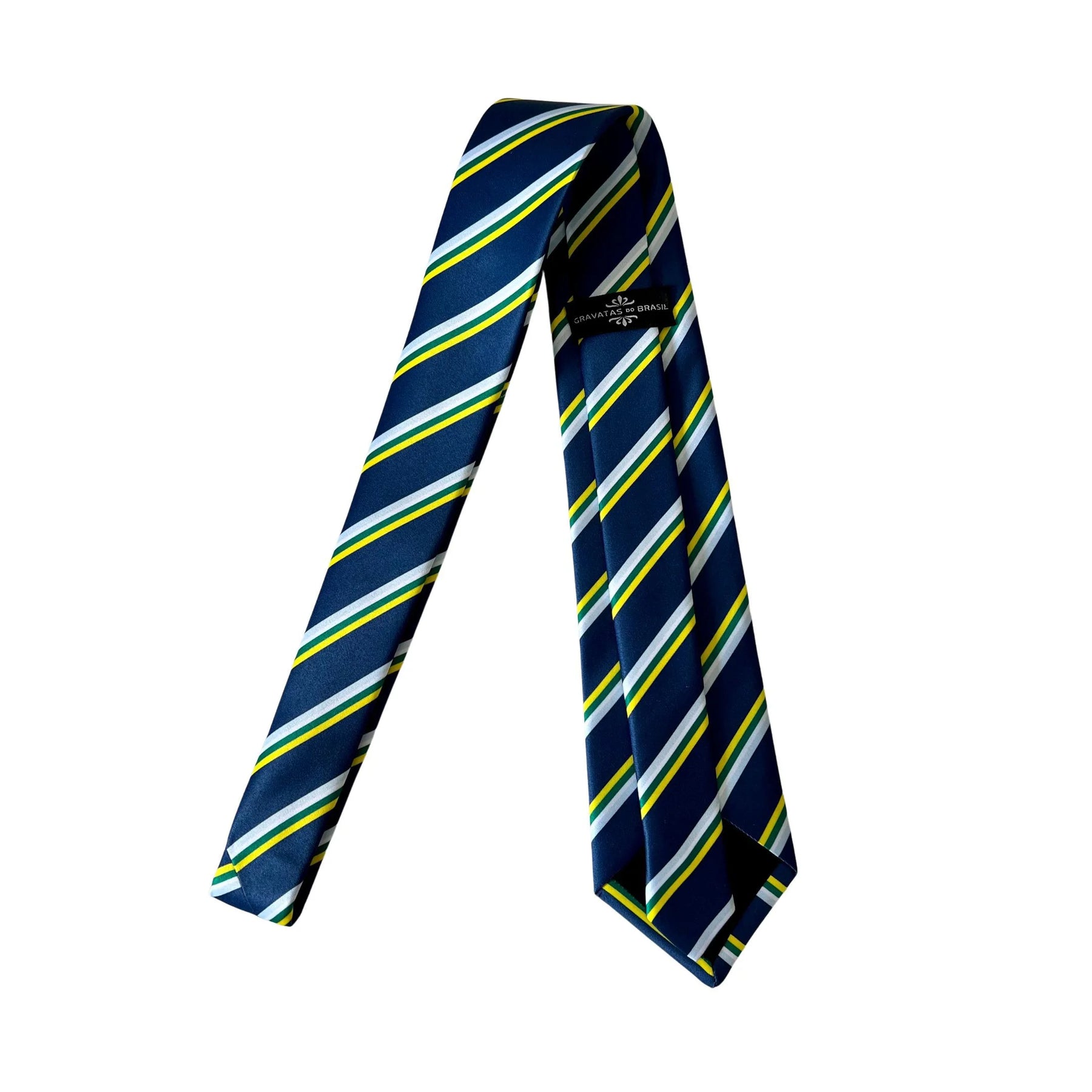 Gravata Tradicional Lisa Bolsonaro Cores da Bandeira do Brasil