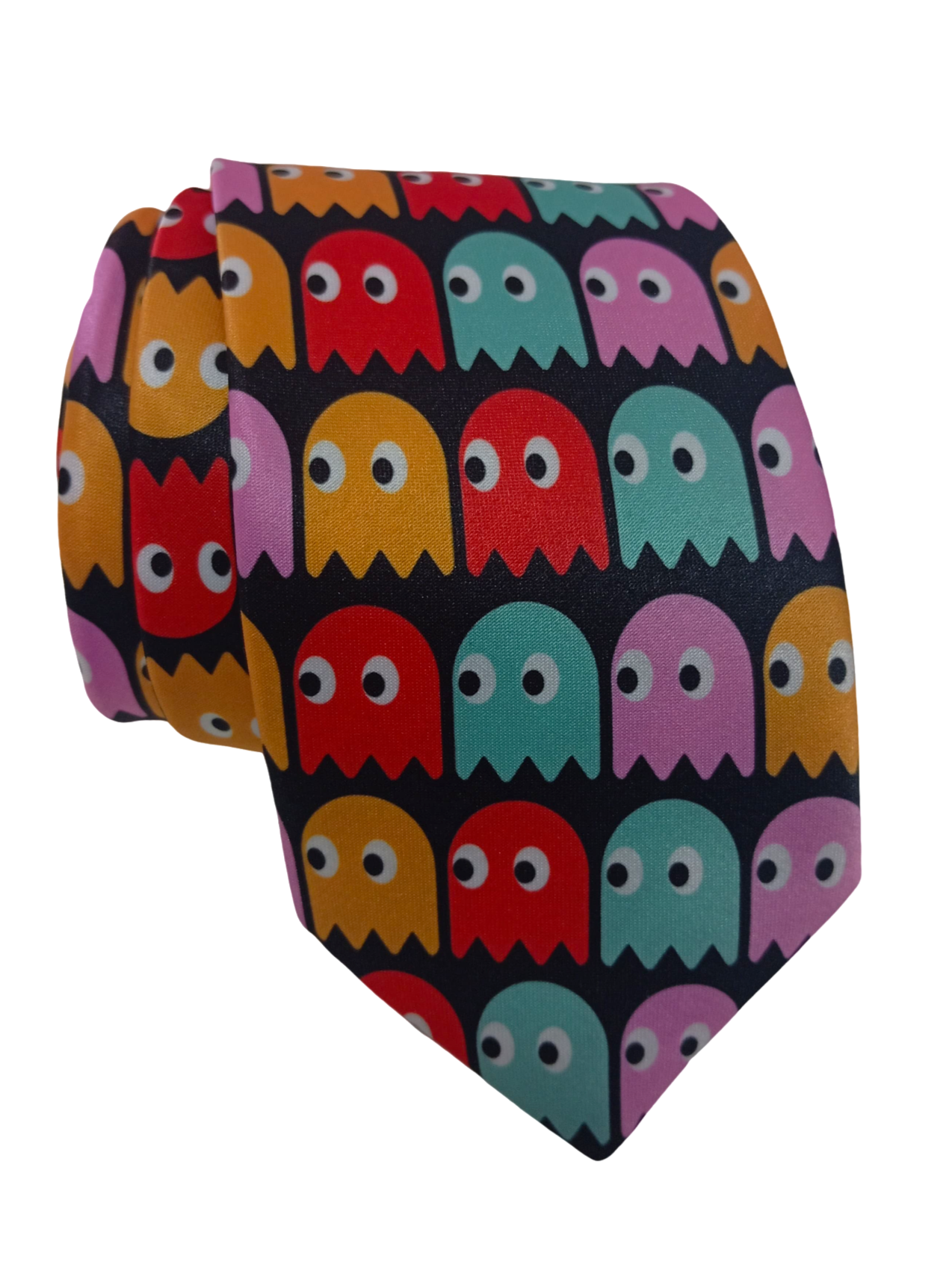 Gravata Tradicional Lisa Pac Man, Divertida, Engraçada, Desenhos Animados